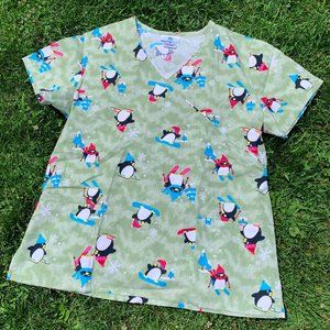 "SB Scrubs" scrub top, seasonal-winter, M, EUC